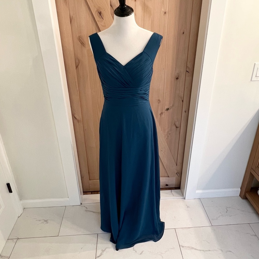 NWT: ANTS Bridal Corset Lace Up style back Teal Formal full length dress